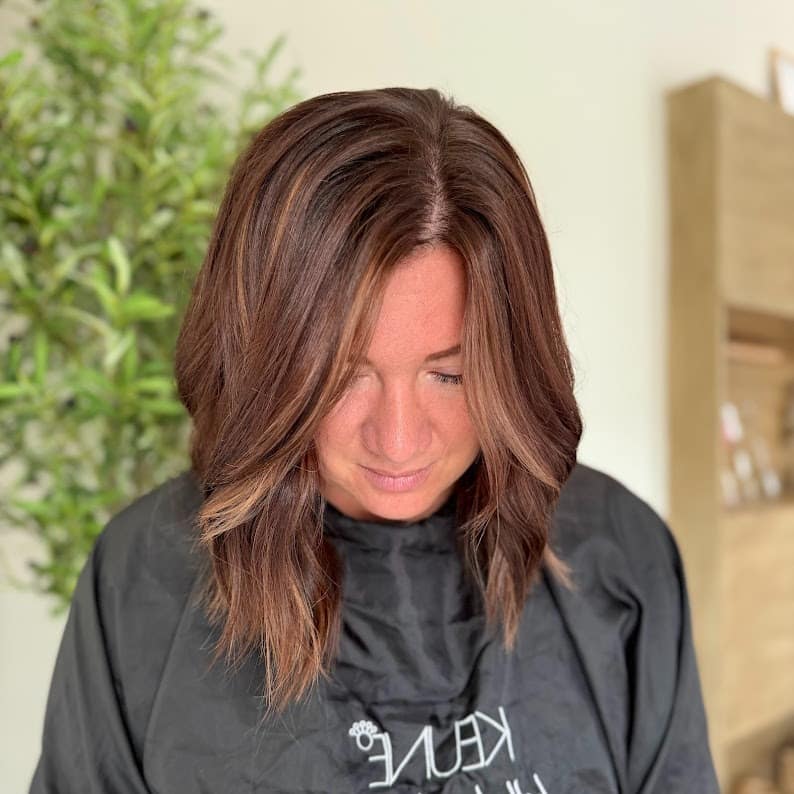 Balayage cuivré chaleureux