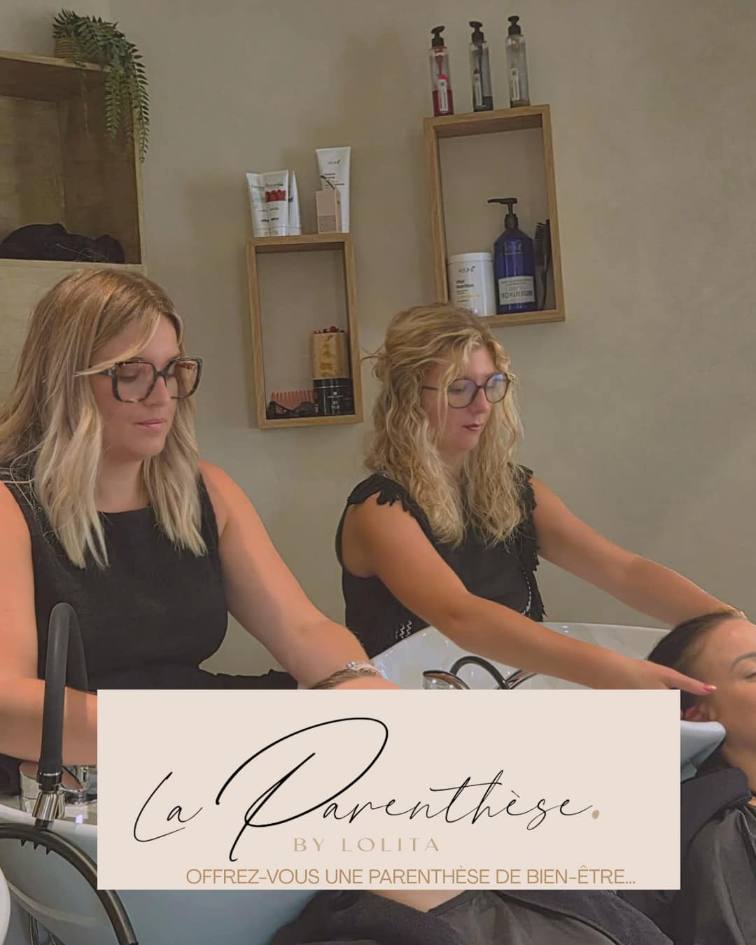 Rituel Hair Spa : soin du cuir chevelu réalisé au bac par l'équipe du salon